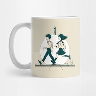 Youthful Journey - Retro Anime School Friends Mug